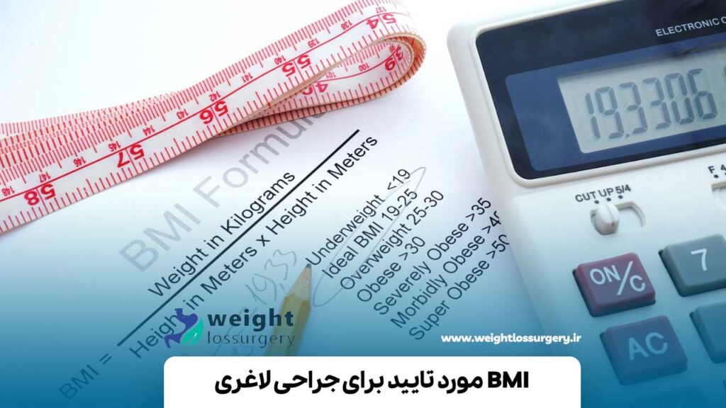BMI مورد تایید برای جراحی لاغری