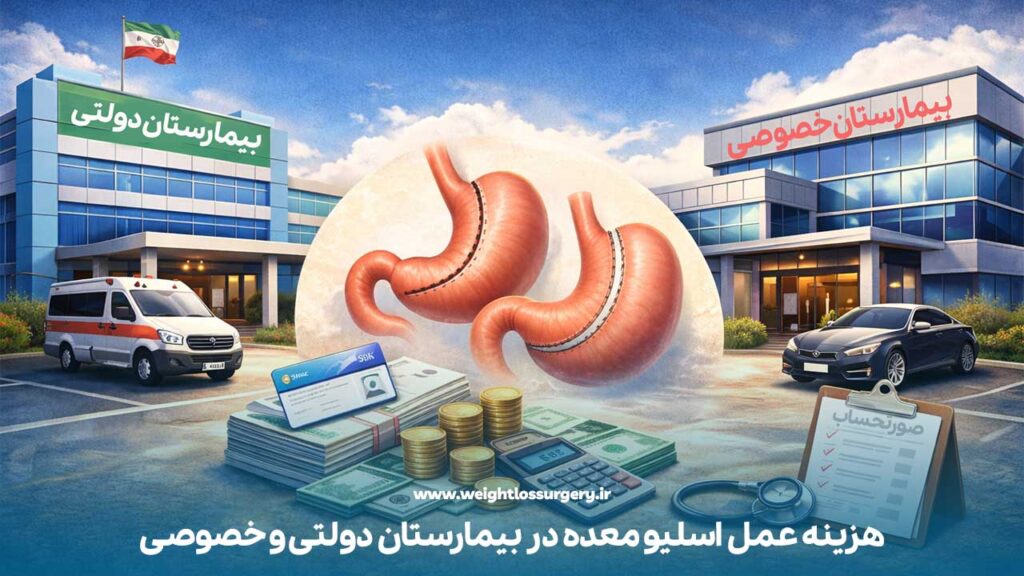 هزینه عمل اسلیو معده در بیمارستان دولتی و خصوصی