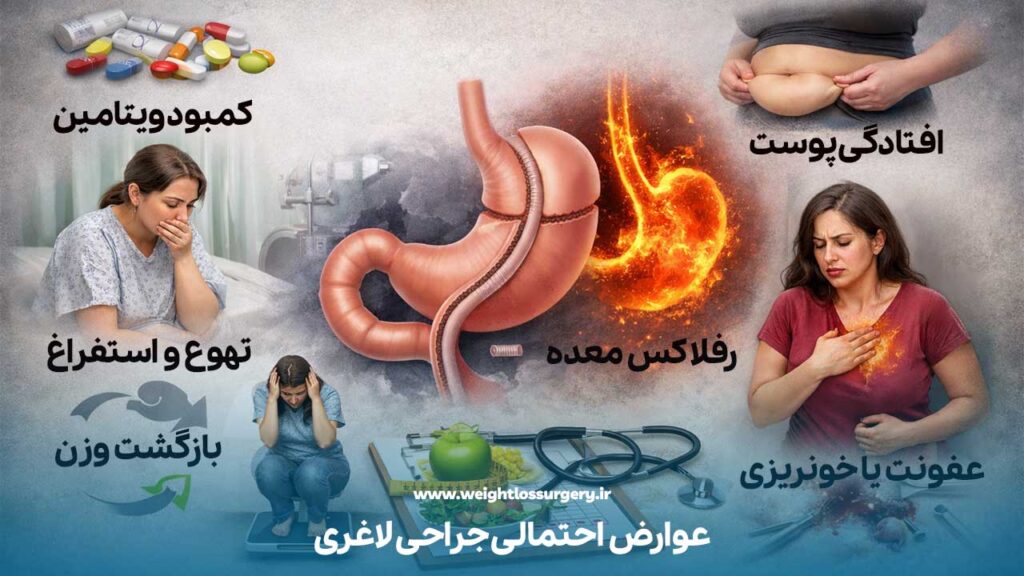 عوارض احتمالی جراحی لاغری